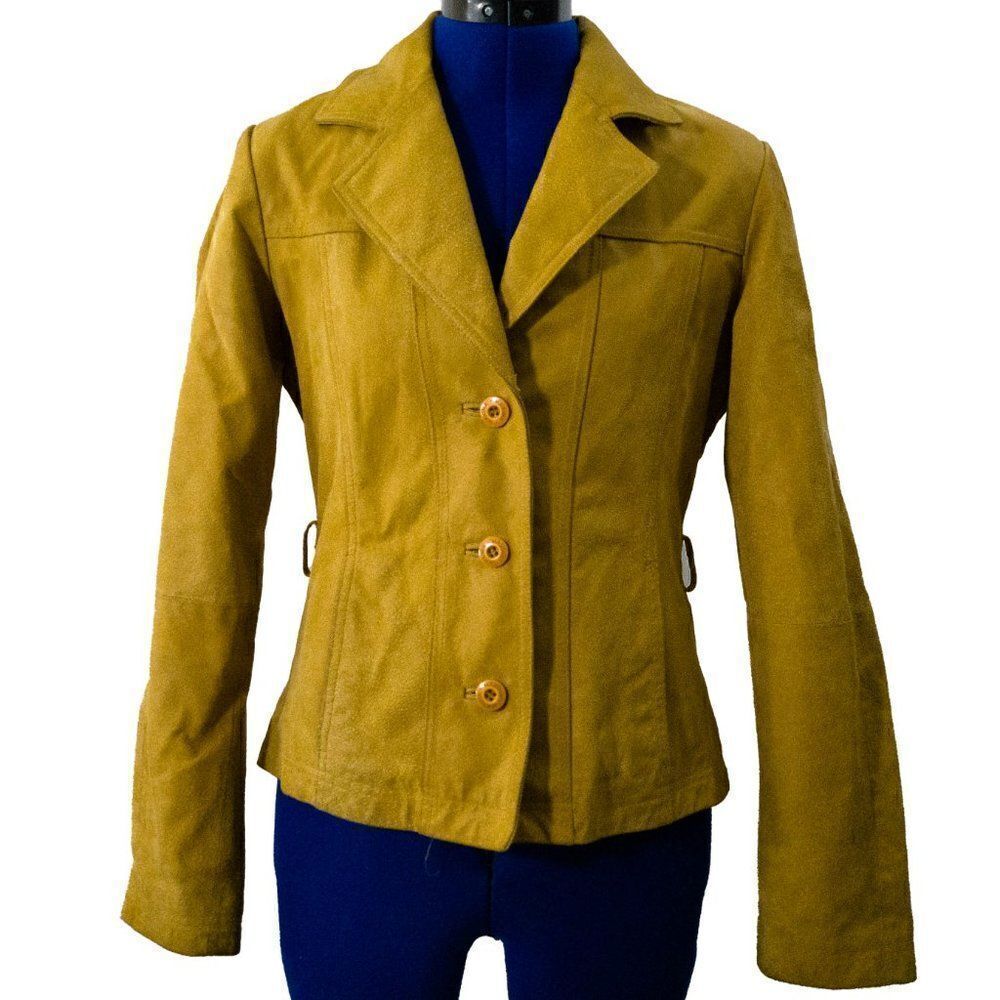 Tan Wilsons Leather Maxima Belted Button Up Coat